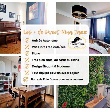 Sweet Nina Jazz Appartement Pour 5 Voyageurs, Situe A La Place De La Republique, Avec Parking Et Lit Queen Size Ле-Ман Экстерьер фото